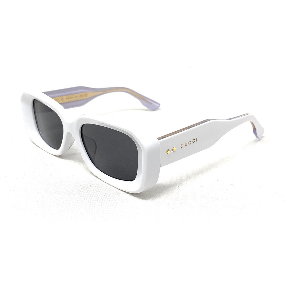 GUCCI Women's Sunglasses GG1531SK 004 White White Grey Rectangle 54mm